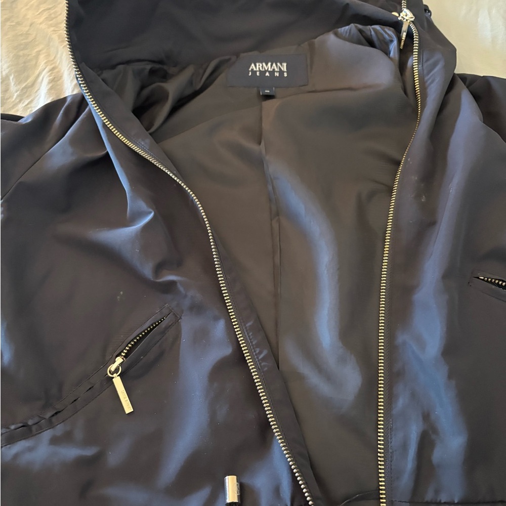 Armani Jeans Black Windbreaker for Women